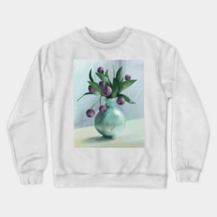 Bilberry vase painting Crewneck Sweatshirt